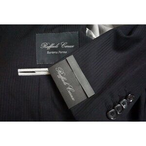 Raffaele Caruso Sartoria Parma Dark Blue Loro Piana 2Pc Suit Jacket Pant 44R NEW
